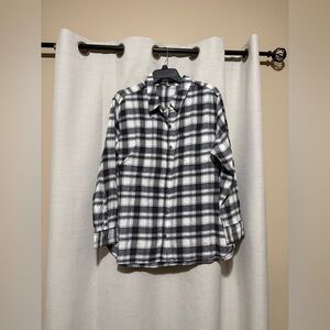 SO Men's Plaid Black and White Shirt